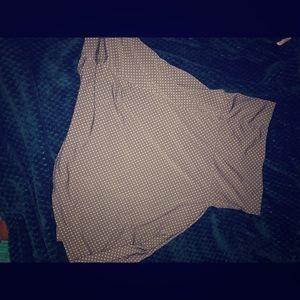 Max Studio skirt gray and white polka dot medium